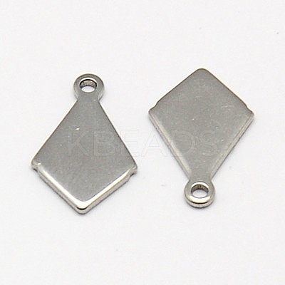 Tarnish Resistant 304 Stainless Steel Stamping Blank Tag Pendants STAS-K002-03A-1