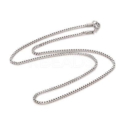 Tarnish Resistant Men's Box Chain Necklaces 304 Stainless Steel Necklaces LS-NJEW-507L-4-1