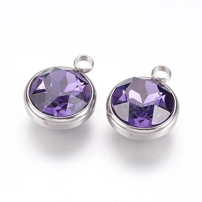 K9 Glass Rhinestone Pendants STAS-F123-26-1