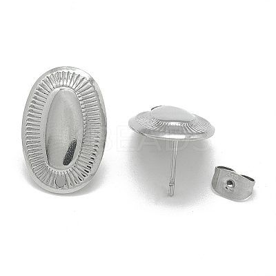 Non-Tarnish 304 Stainless Steel Stud Earring Findings STAS-Q225-07A-1