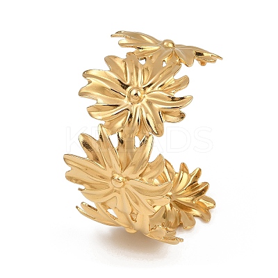 304 Stainless Steel Cuff Bangles for Women BJEW-D363-04A-G-1