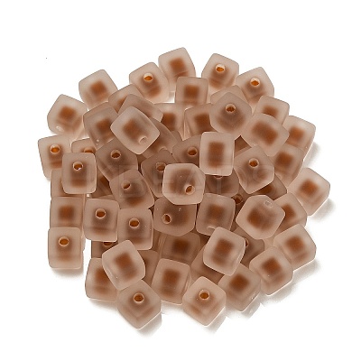 Frosted Acrylic European Beads OACR-G012-14D-1