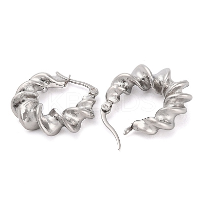 Non-Tarnish 304 Stainless Steel Hoop Earrings EJEW-K259-08P-1