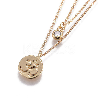 Brass Tiered Necklaces NJEW-JN02384-03-1