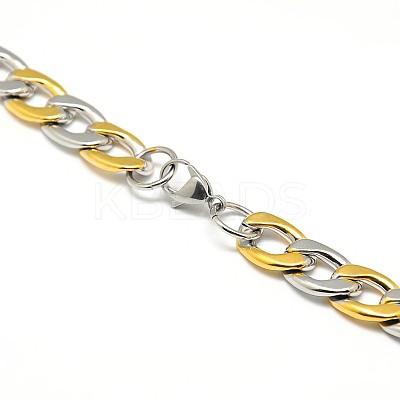 304 Stainless Steel Curb Chain/Twisted Chain Necklaces STAS-A028-N127-1