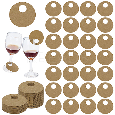 Kraft Paper Wine Glass Charms AJEW-WH0248-688-1