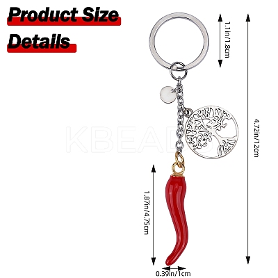 304 Stainless Steel Enamel Keychain KEYC-SW00010-1
