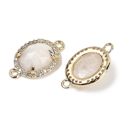 Natural Moonstone Faceted Oval Links G-B126-05G-06-1