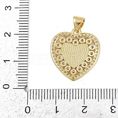 Brass Micro Pave Cubic Zirconia Pendants KK-P323-11D-G01-1