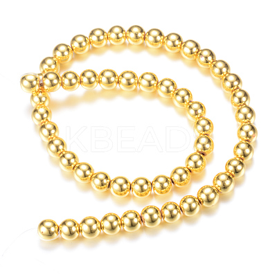 Electroplate Non-magnetic Synthetic Hematite Beads Strands G-Q466-4mm-01-1