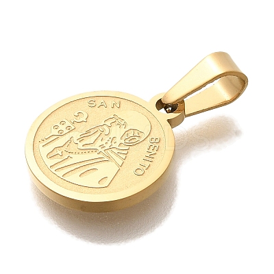 PVD Vacuum Plating 304 Stainless Steel Charms STAS-U035-16G-1