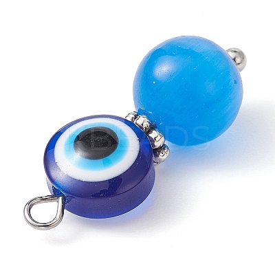 Evil Eye Resin Pendants PALLOY-JF02330-1