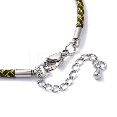 Polyester Cord Braided Bracelet Makings MAK-Z003-01P-10-1