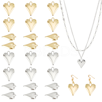 24Pcs 2 Colors Alloy Pendants FIND-CA0004-85-1