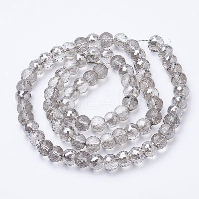 Electroplated Glass Beads Strands X-EGLA-Q092-10mm-A05-1