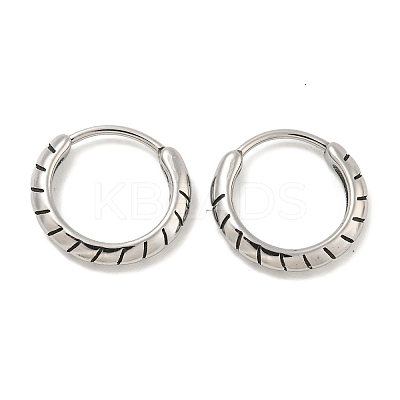 316 Surgical Stainless Steel Hoop Earrings EJEW-D096-09B-AS-1
