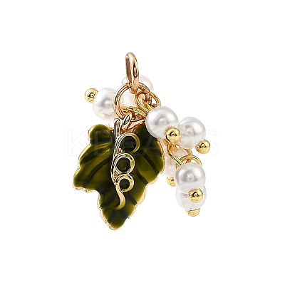Brass Enamel Pendants KK-H274-03G-1