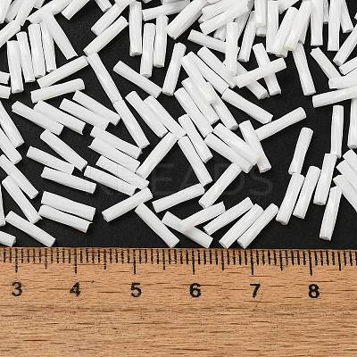 Baking Paint Glass Twist Bugle Beads SEED-C004-02P-1