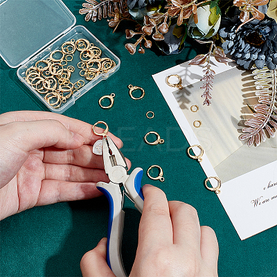 Brass Leverback Earring Findings KK-PH0012-67-1