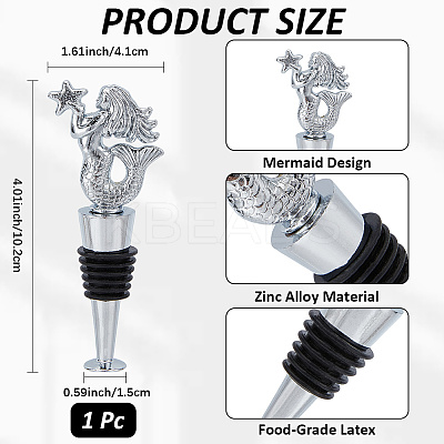 Alloy Wine Bottle Stoppers FIND-WH20008-44B-1