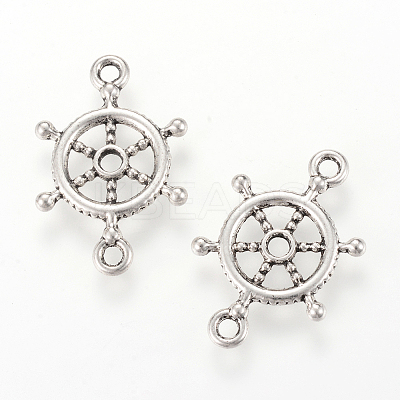 Tibetan Style Alloy Links connectors X-TIBE-Q066-13AS-RS-1
