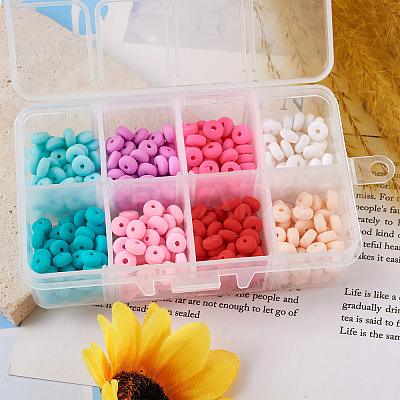 400Pcs 8 Colors Handmade Polymer Clay Beads CLAY-PJ0001-01-1