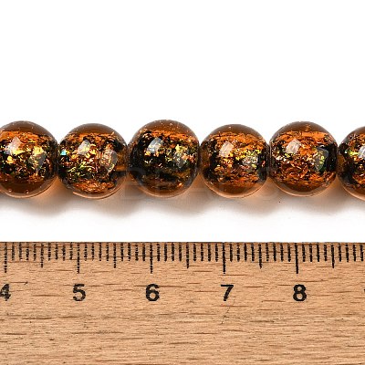 Handmade Dichroic Foil Glass Beads Strands DICH-U001-05D-1