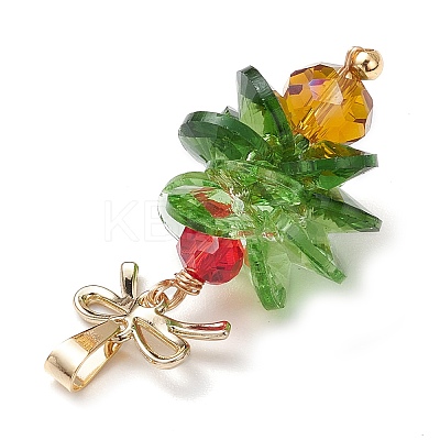 Brass & Glass & Alloy Pendants PALLOY-JF02995-1