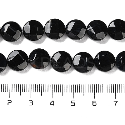 Natural Black Agate Beads Strands G-K357-B01-01-1