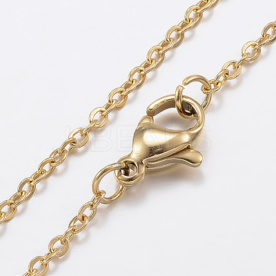 304 Stainless Steel Pendant Necklaces NJEW-J053-03G-1