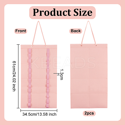 Soft Felt & Wood Wall-Mounted Display Bags ODIS-WH0330-001A-1