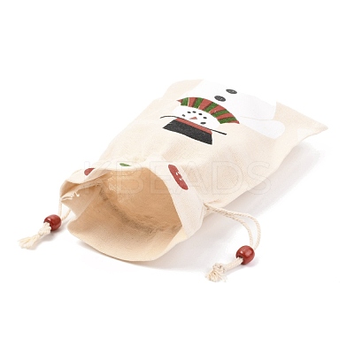 Christmas Theme Cotton Fabric Cloth Bag ABAG-H104-A02-1