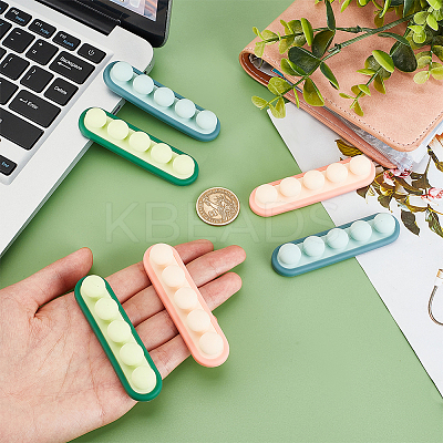 6Pcs 3 Colors Adhesive Silicone Cord Organizer FIND-AR0002-42-1