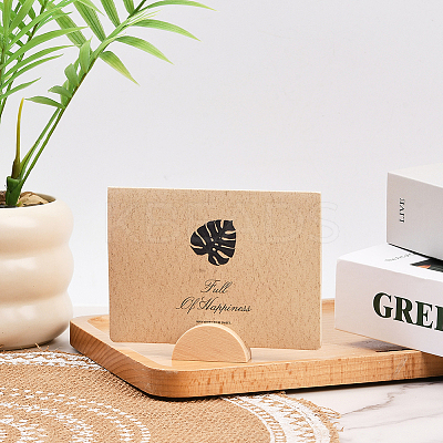 24Pcs Pine Wood Name Card Holder DJEW-SP0001-21A-02-1