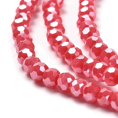 Electroplate Opaque Glass Beads Strands EGLA-A035-P3mm-A03-1