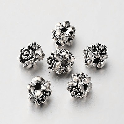 Tibetan Style Alloy Flower Beads TIBEB-O004-54-1