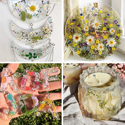 4 Bags 4 Styles Plant PET Adhesive Waterproof Stickers DIY-TA0009-84-1