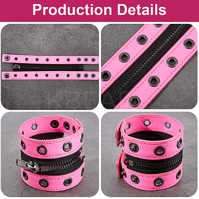 Punk PU Leather Cord Bracelets BJEW-WH20008-12A-1
