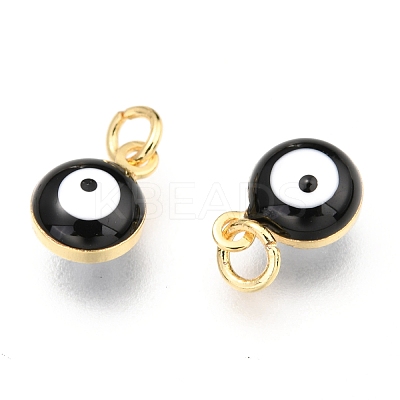 Brass Enamel Beads X-KK-B024-02G-D-1