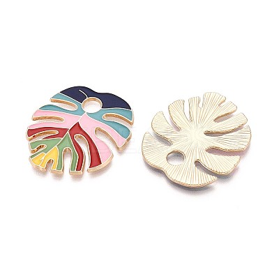 Rack Plating Alloy Enamel Pendants ENAM-T015-012E-NR-1