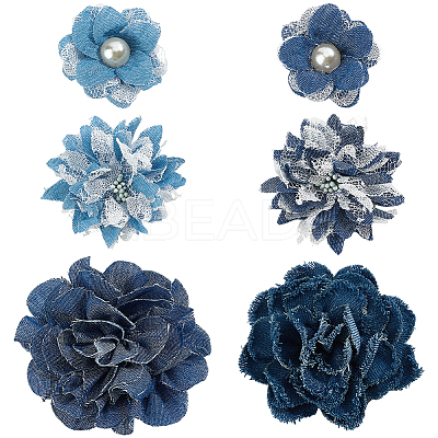 6Pcs 6 Styles Cloth Ornament Accessories DIY-CY0003-19-1