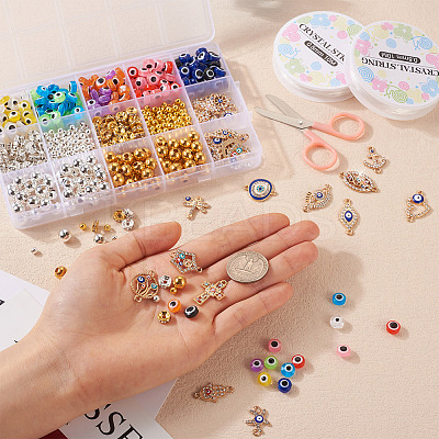 DIY Evil Eye Bracelet Making Kit DIY-TA0004-42-1