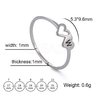 304 Stainless Steel Finger Rings for Women Men FS-WGB974C-69-1