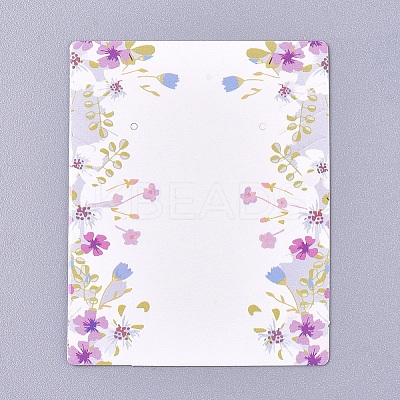 Floral Pattern Paper Jewelry Display Cards LS-CDIS-E009-06A-1