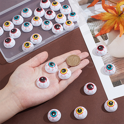 30Pcs 3 Colors Resin Eye with Bloodshot Accessory for Doll Eye Makings DIY-PH0029-67-1