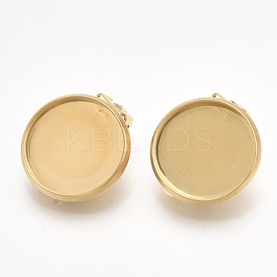 201 Stainless Steel Clip-on Earring Findings STAS-T045-34D-G-1