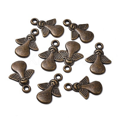 Tibetan Style Angel Alloy Pendants TIBEP-A579-AB-NR-1