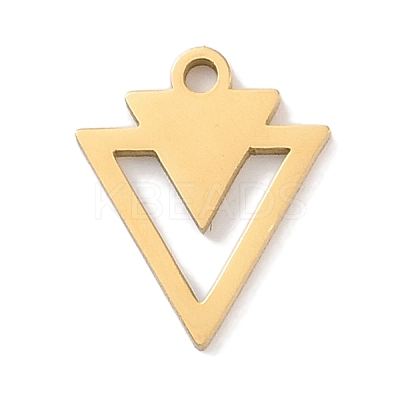 Golden Plated 304 Stainless Steel Charms STAS-K286-03F-G-1