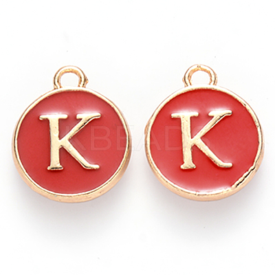Golden Plated Enamel Alloy Charms ENAM-SZ0001-26C-K-1