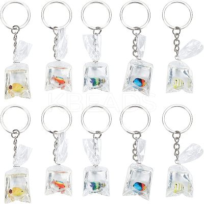 DIY 3D Goldfish Bag Keychain Making Kits DIY-NB0007-43-1